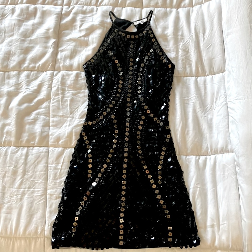 Parker sequin dress, size SP, black